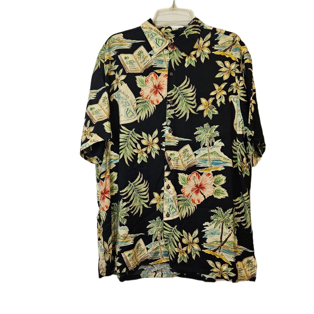 Batik Bay Men's XL Hawaiian Print‎ Button Down Shirt